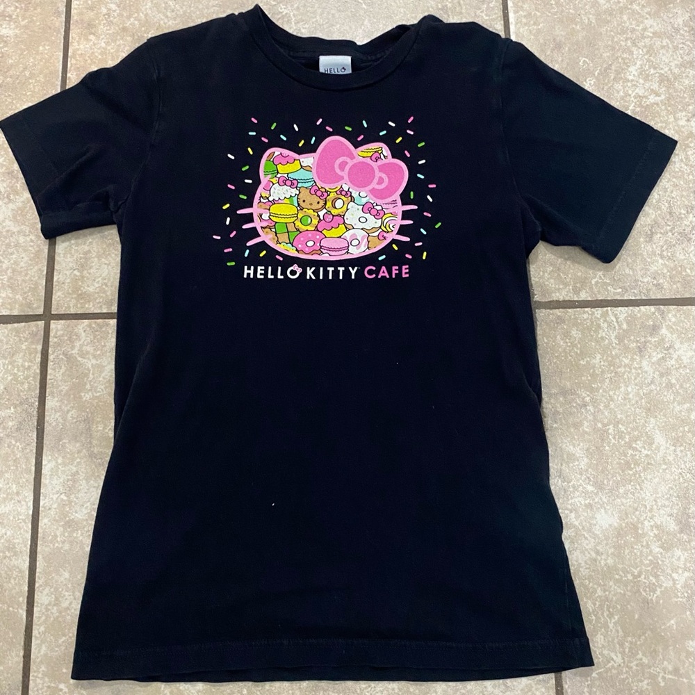 Hello Kitty Cafe Black Womens Shirt